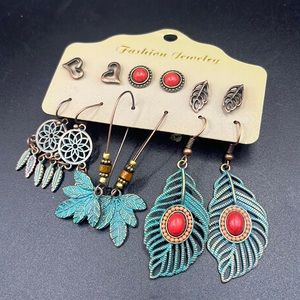 Six Pairs of fashion earrings Boho new gift